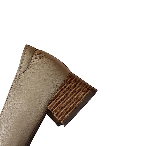 Image of TinaCus Genuine Leather Square Toe Handmade Bowtie Women's Low Heels Casual Loafers Shoes