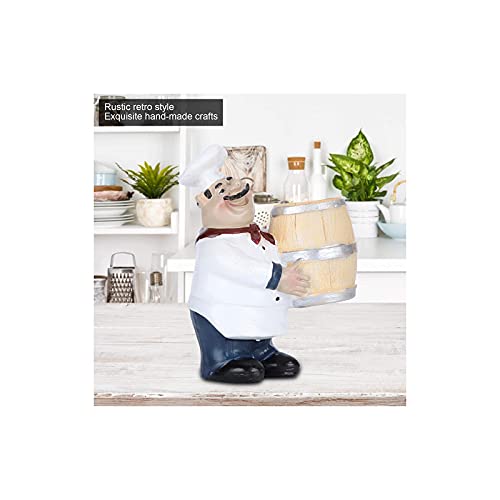 Estatua de chef de resina para decoración de mesa miniatura 3