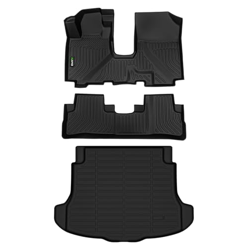 Image of HAFIDI Floor Liners & Cargo Mats for Honda CRV 2007 2008 2009 2010 2011 LX /SE /EX /EX-L,Car Mats for CRV All Weather Floor Mats TPE Anti-Slip Automotive Full Set Custom Accessories - Black