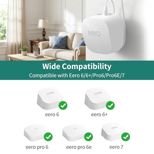 Image of HomeMount Wall Mount Bracket, for eero 6 /6+ /7, 1 Pack-Off-White