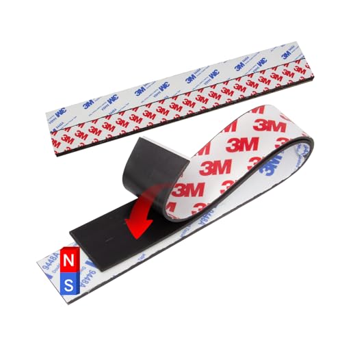 10 Pack Magnetic Tape with Adhesive, 12in x 1in
