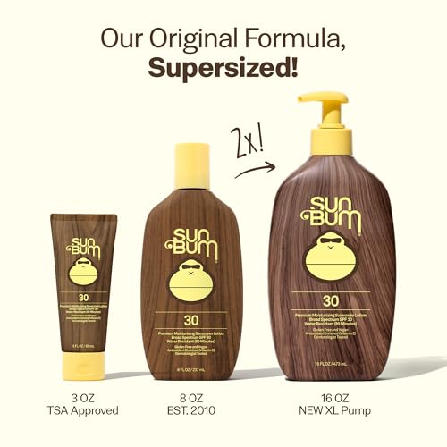 Image of Sun Bum Original SPF 30 Sunscreen Body Lotion - Broad Spectrum Moisturizing Sunscreen with Vitamin E - Hawaii 104 Act Compliant (Made Without Octinoxate & Oxybenzone) - 16 oz