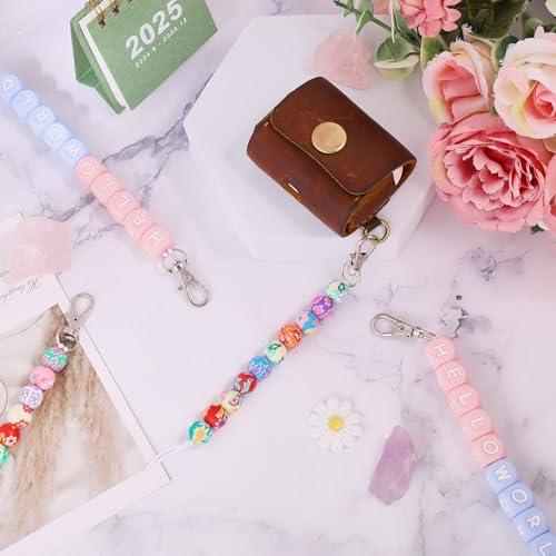 CHGCRAFT 4 peças, 2 estilos, contas de dilatação cervical, cubo redondo, pingentes de contas de sili