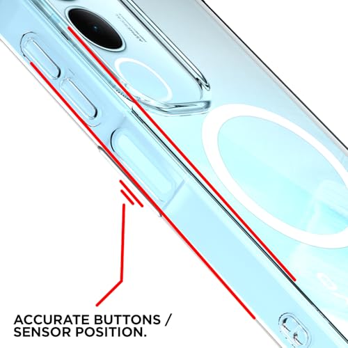 Image of Pikkme Back Cover for Vivo Y29 5G / Vivo Y19s 5G Mag-Safe Shockproof PC + TPU | Protective Case Magnetic Support | Bumper Case (Transparent Mag-Safe)