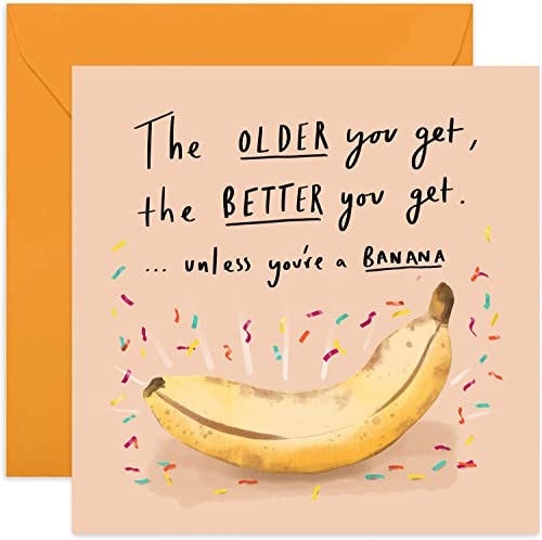 Old English Co. Lustige Geburtstagskarte 'Bananen-Witz' – Für Männer/Frauen, Innen Leer, Mit Umschlag