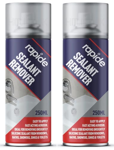 2 x 250ml SILICONE SEALANT REMOVER FAST ACTING AEROSOL SPRAY