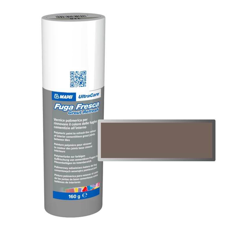 MapeiUltracare FUGA Fresca 136 MUD Polymer Paint to Renew The Color of Cement Joints, Grout Refresh Reviver Bottle 160 gr.