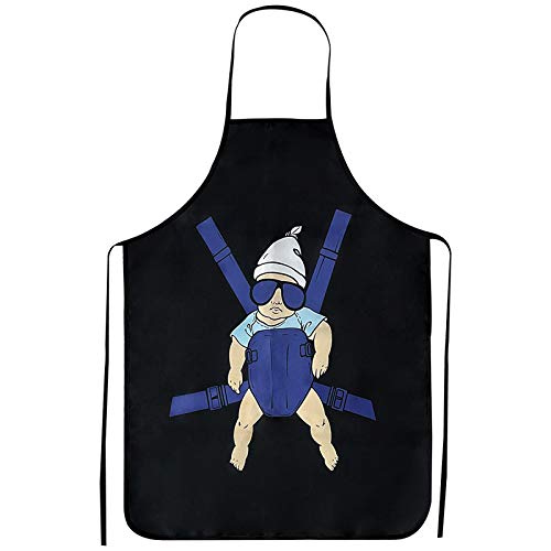 EQLEF Delantal Gracioso, Delantal de Cocina para Barbacoa, Divertido y Novedoso, Resistente al Agua...