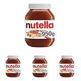 Nutella - Crema Spalmabile alle Nocciole e Cacao, Senza Glutine, Conservanti e Grassi Idrogenati, Ottimale a Colazione, Vasetto da 950 gr (Confezione da 4)