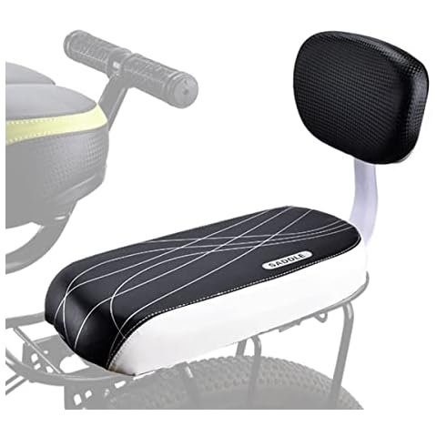Alouweekuky Cojín para Asiento Trasero de Bicicleta con Respaldo Cover