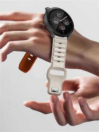 Bracelet silicone anti-irritation 20mm 22mm pour GTR 4 et Galaxy Watch