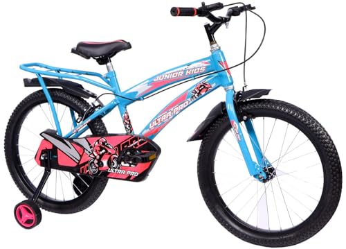 JUNIOR KID 20 Inch Ulra Model Cycle for Kids Bicycle for Boys and Girls 7 to 10 Years with Puncture Proof Tyres, Adjustable Seat and with Training Wheels