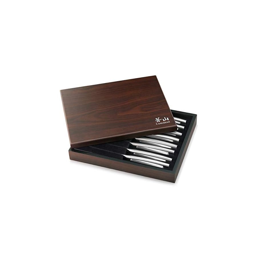 Cangshan-TN1-Series-1024111-8-Piece-Swedish-14C28N-Steel-Forged-Straight-Edge-Steak-Knife-Set-Wood-Box Cangshan TN1 Series 1024111 8-Piece Swedish 14C28N Steel Forged Straight Edge Steak Knife Set, Wood Box
