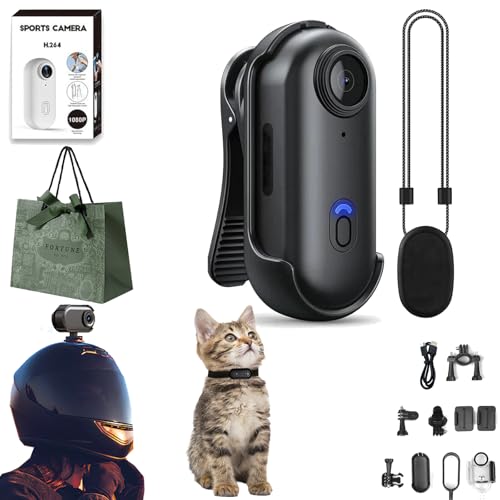 Gosnap – Go Snap Camera, caméra d'action 4K, Pnarma Gosnap avec clip à ressort rotatif à 360°, caméra HD 1080p, montage n'importe où (noir)