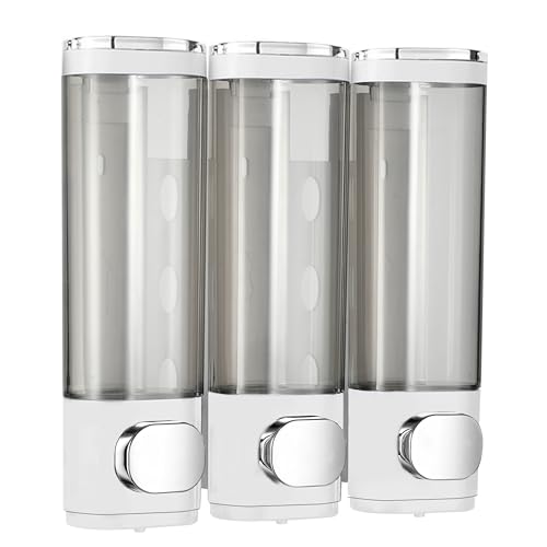 Ribech Soap Dispenser, 3 Chamber 300mL Shampoo and Conditioner Dispenser Pump - Image 2