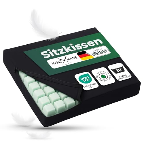 Novaliv Rollstuhlkissen & Sitzkissen Rollstuhl – Antidekubituskissen, Dekubitus Sitzkissen, abwaschbares Gelkissen für Rollstühle, Büro,...