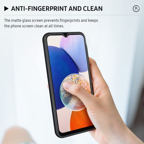 Ambison 2Pack Matte Screen Protector Designed For Samsung Galaxy A14 5G ，Easy To Install ，Bubble-Free, Anti-Glare & Fingerprints, 9H Tempered Glass For Galaxy A14 5G Screen Protector (6.6 Inch) #TOP3