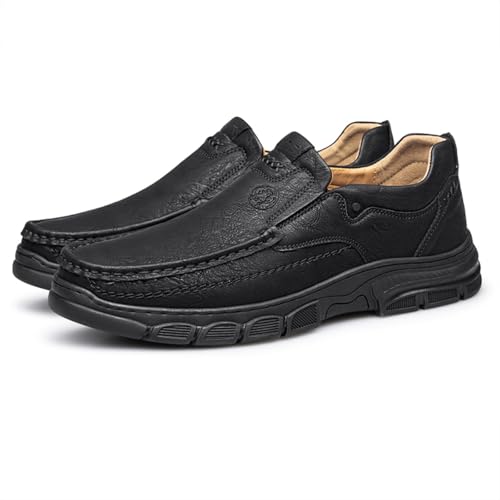 Men's Premium Leather Driving Loafers - Penny Slip - Ons, Handcrafted, Breathable Lining, Cushioned Insole, Ideal for Outdoor, Boat, Daily Use