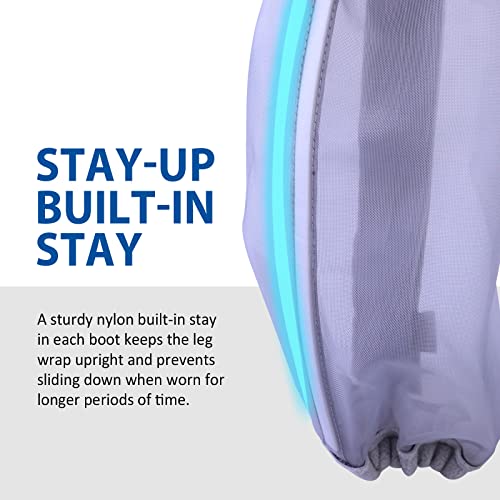 Image of Universal Size Horse Leggings Fine Mesh Horse Fly Boots Greatly Reduce Stomping Breathable Horse Boots Leg Wraps (Set of 4) Silver