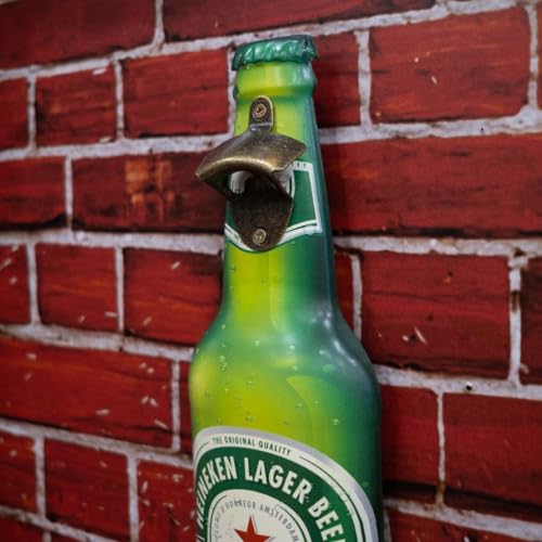 Image of Metal Bottle and Can Opener He eken Beer Bottle Opener Wall Mount