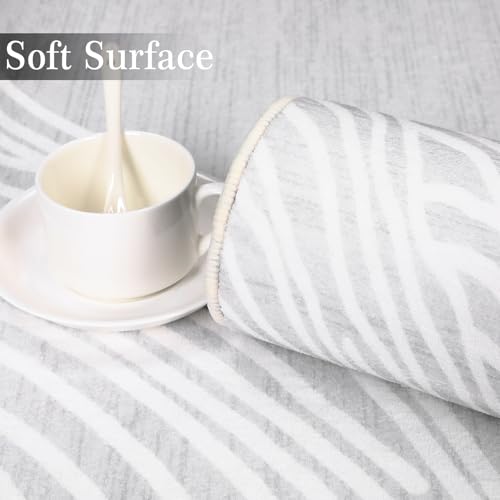 GarveeHome Large Area Rug 10x13 Non Slip Washable Rug Modern Abstract Area Rug for Living Room Soft Indoor Non-Shedding Carpet Low Pile Foldable Thin Rug for Bedroom Nursery Office Grey/White