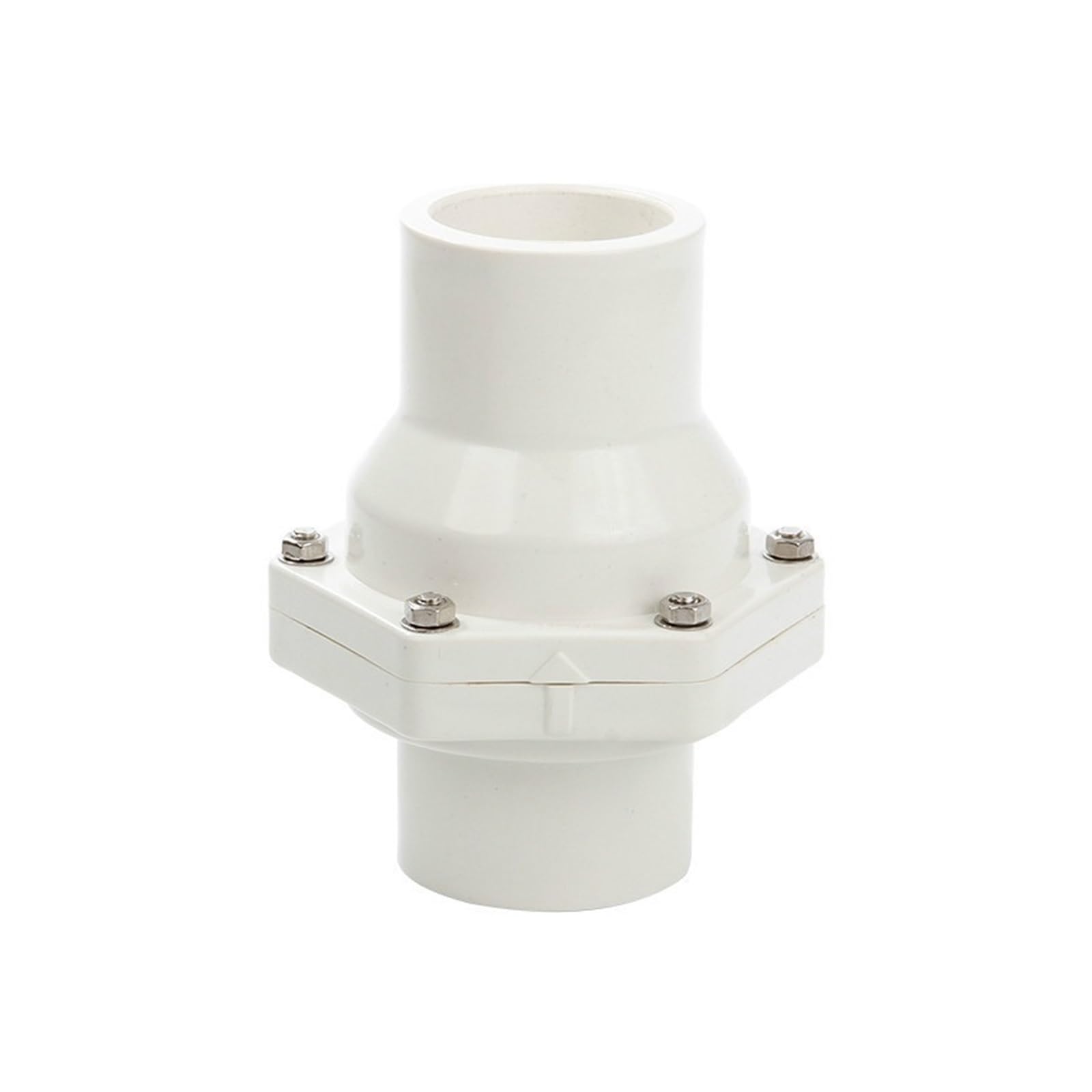 Vertical PVC Check Valve One Way Valve Flap Check Valve PVC Non Check Valve Pipe Fittings id50mm-200mm White (Id75mm)