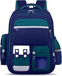 Mochila Escolar Infantil Masculina Impermeável 45cm – Leve, Ergonômica, Resistente, com Vários Compartimentos e Faixa Refletiva para Meninos e Meninas
