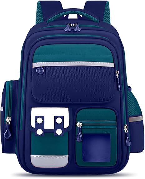 Mochila Escolar Infantil Masculina Impermeável 45cm – Leve, Ergonômica, Resistente, com Vários Compartimentos e Faixa Refletiva para Meninos e Meninas
