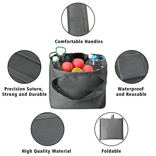 Autrucker Reusable Shopping Bag Foldable Shopping Bag Eco Waterproof Shopping Tote Bag Washable Grocery Bags for Shopping Storage - Image 3