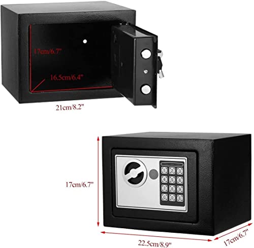 Himimi® Cassaforte ignifuga, piccola cassaforte