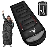Sportneer 0 Degree Wearable Sleeping Bag for Adults & Kids β Walkable with Arm Zippers, Waterproof & Warm to 20Β°F, Compact for Camping, Stadiums, Travel, Backpacking & Car Use