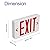 GZRUIYANG Red Exit Sign, LED Emergency Exit Light with Battery Backup, UL Listed, AC 120/277V, Exit Signs with Emergency Lights, Commercial Emergency Lights for Business - 1 Pack