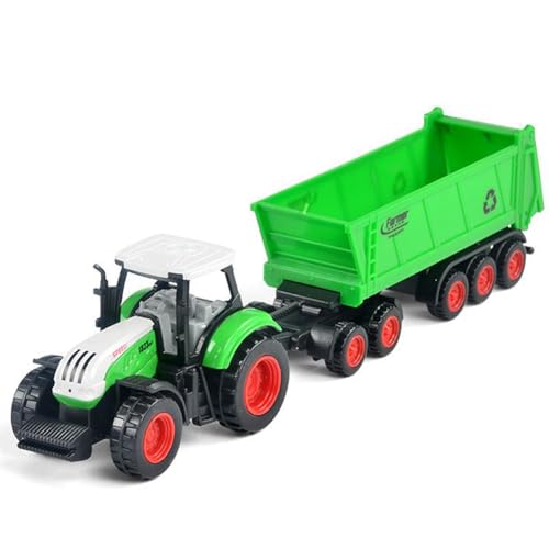 RLokK Farm Traktor Fahrzeuge Traktor,22 cm Farm Traktor Fahrzeuge Spielzeug-Traktor Robustes Spielset für Sandkasten, Strand und Kinderzimmer, Traktor mit Hänger