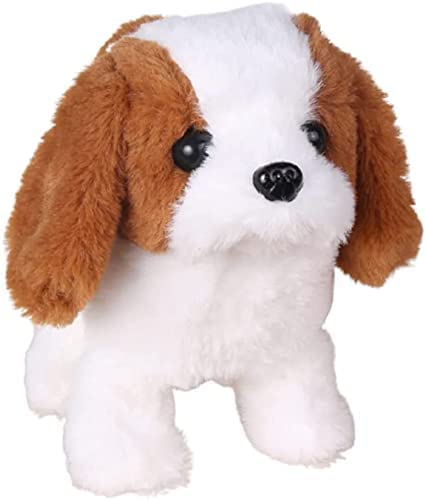 電動ぬいぐるみ 電動ペット あかちゃんトイプードル 動くぬいぐるみ 犬 おもちゃ 可愛い 鳴く おもちゃ わんちゃん 子供へプレゼント ぬいぐるみ 出産?入園?誕生日?ハロウィーン?クリスマス?新年 ギフト (1A)