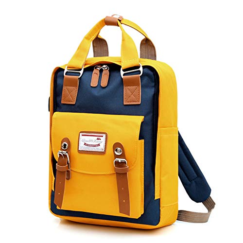 Aoile - Bolso al hombro para hombre Yellow With Blue Talla única