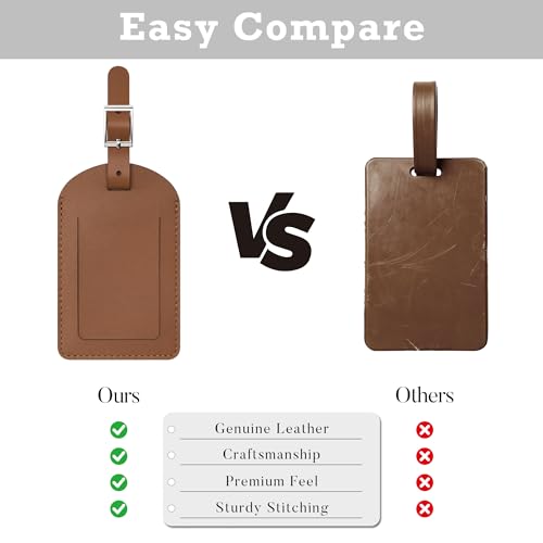 Mayski Genuine Leather Luggage Tags
