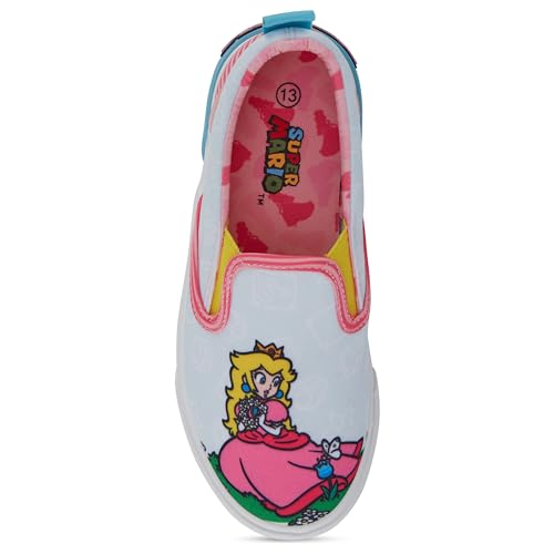 Nintendo Girls Peach Slip On Sneakers - Super Mario Shoes - Mario, Luigi, Kirby and Donkey Kong Slip On Shoes3