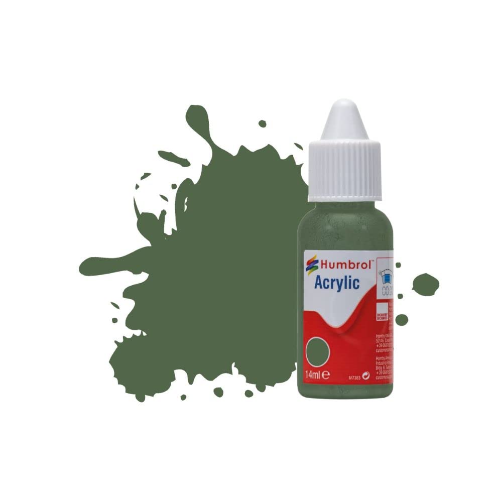 Humbrol DB0252 - Humbrol Acrylic Dropper Bottle 14Ml No.252 RLM 82 Olivgrun Matt