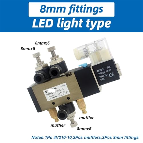 Électrovanne pneumatique 4V310-10 stable à commutation rapide AC 220V