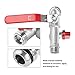 yaoqijie Double Valve 90 Degree Water Tap 1/2 Inch Brass Faucet Double Outlet Tap with Water Flow Control Valve Home Outdoor Garden Tool Lasting