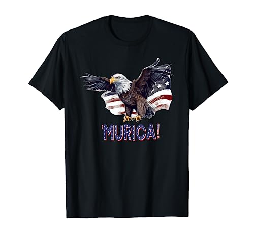 Funny eagle 4th Of July Murica Men Women usa flag Murica Camiseta