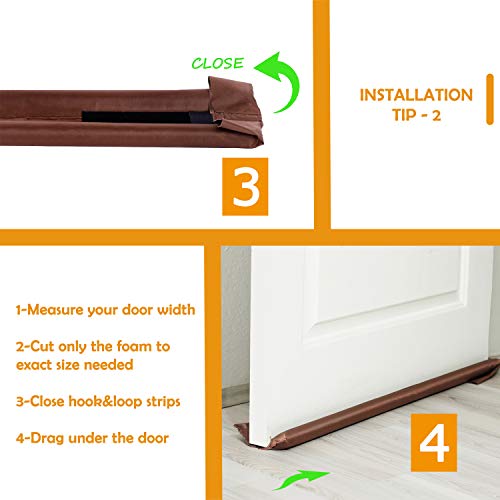 Bloqueur de courants d'air isolant double pour porte