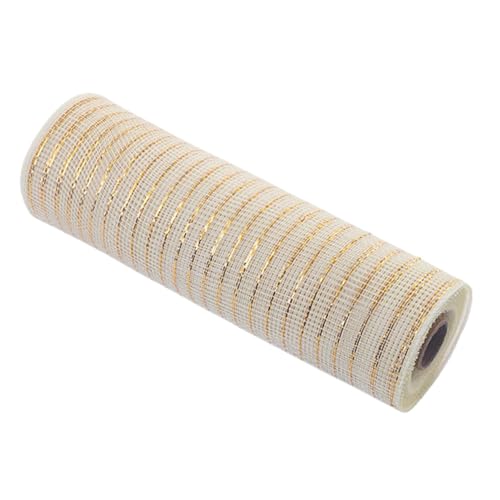 Cinta De Malla Decorativa,Cinta con Cable De Navidad | Rollos para Hacer Coronas | Cinta Exquisita para árbol de Navidad de 10 Pulgadas x 30 pies para Corona, Guirnalda de Boda