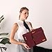 MOSISO 360 Laptoptasche 17 Zoll, 17-17,3 Zoll Wasserdicht Laptop Schultertasche Kompatibel mit HP Dell Lenovo Asus Acer MSI Jumper, Stoßfest Umhängetasche mit 4 Reißverschlusstaschen, Weinrot