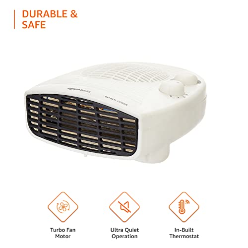 Amazon Basics 2000/1000 Watt Room Heater with Adjustable Thermostat (ISI certified, White color, Ideal for small to medium room/area)