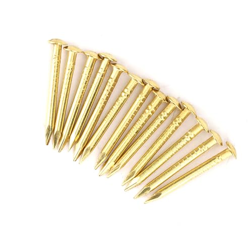 100 clavos de latón con cabeza redonda para instalación y reparación de bisagras de muebles, longitudes: 10 mm, 15 mm, 18 mm y 22 mm (18 mm) miniatura 4