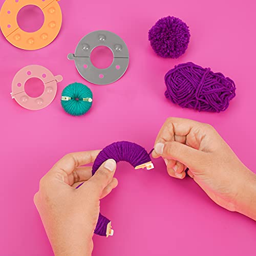 Curtzy Kit per Pom Pom Maker Plastica con Forbici