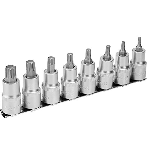 TecTake 8-tlg Steckschlüsselsatz | mit Kordierung und Kugelfangrille | Inklusive praktischer Halterung - verschiedene Modelle (Typ 2 | Nr. 402697) 1 TecTake 8-tlg Steckschlüsselsatz | mit Kordierung und Kugelfangrille | Inklusive praktischer Halterung - verschiedene Modelle (Typ 2 | Nr. 402697)