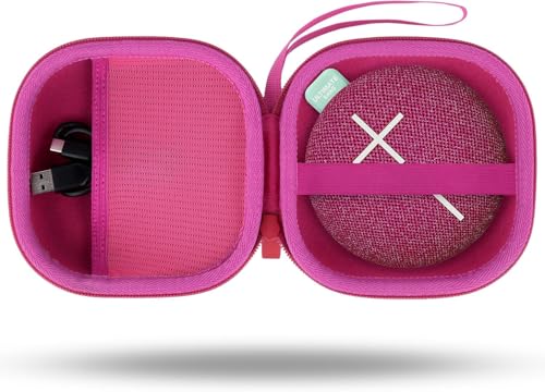 for Ultimate Ears UE MINIROLL Ultra-Portable Waterproof Bluetooth Speaker Hard Protective Case, Portable Travel Case Replacement (Calming Pink Case) - co2CREA