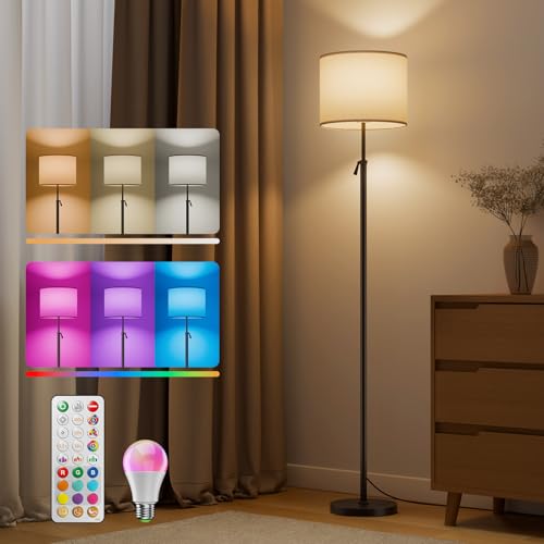 VARICART Floor Lamp for Living Room with RGBCW Color Changing